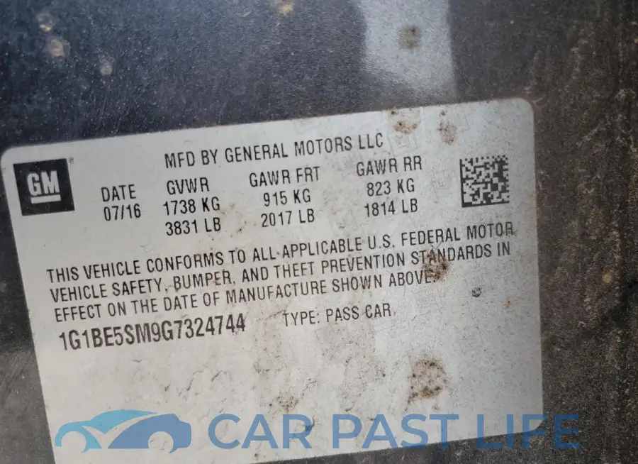 1G1BE5SM9G7324744# 12