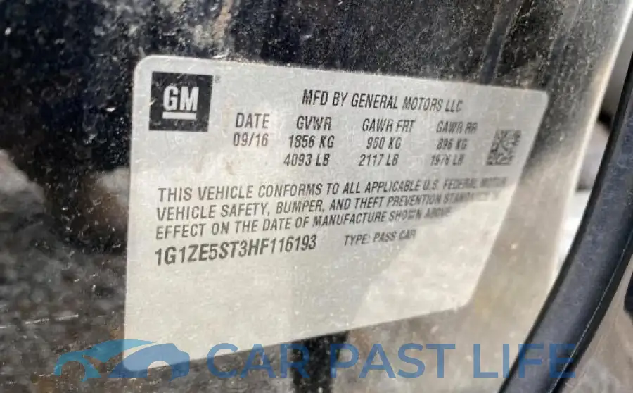 1G1ZE5ST3HF116193# 10