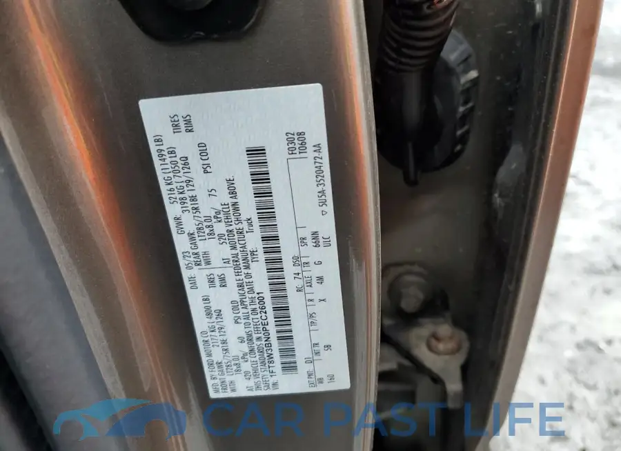 1FT8W3BN0PEC26001# 12