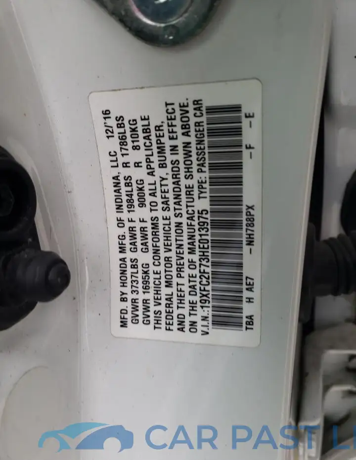 19XFC2F73HE013975# 12