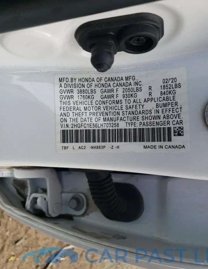 2HGFC1E56LH703258# 12