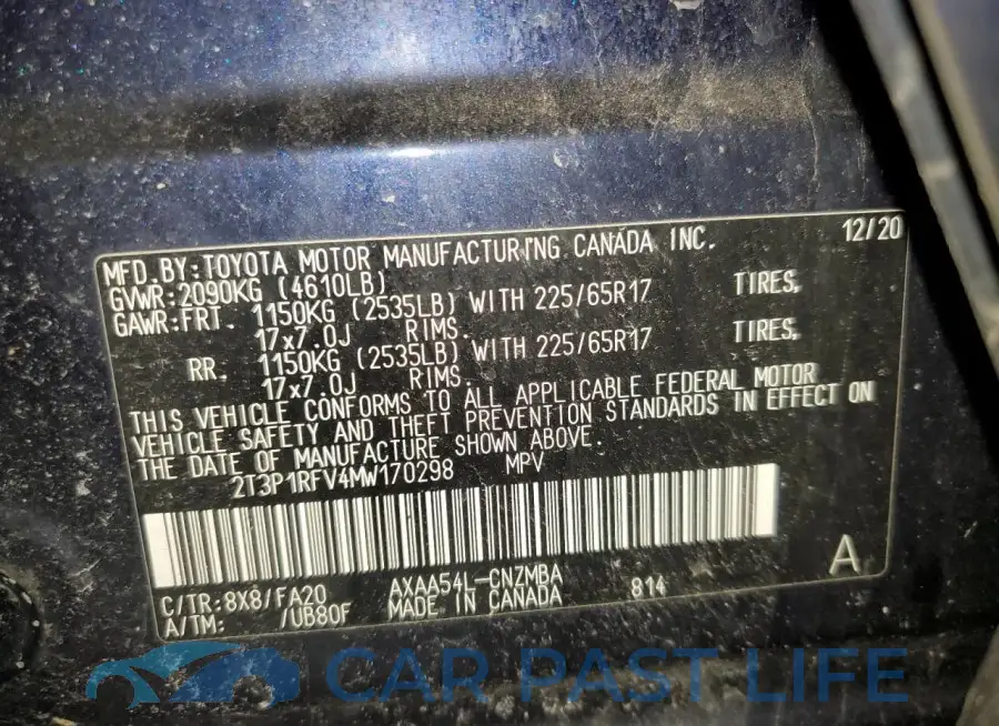 2T3P1RFV4MW170298# 13