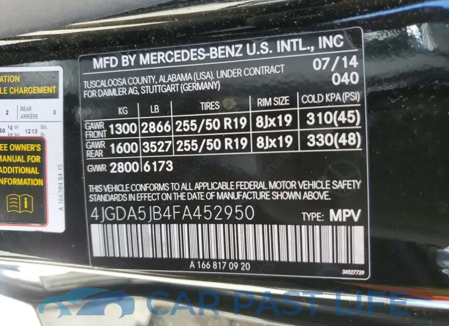 4JGDA5JB4FA452950# 13