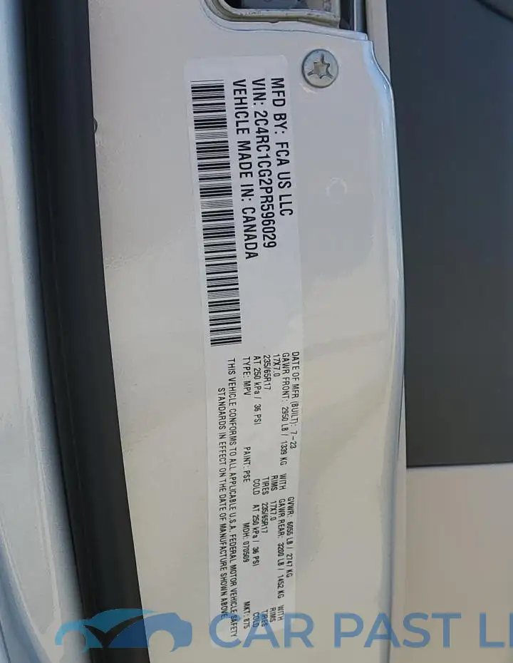 2C4RC1CG2PR596029# 14