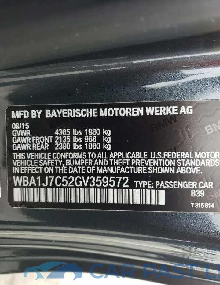 WBA1J7C52GV359572# 12