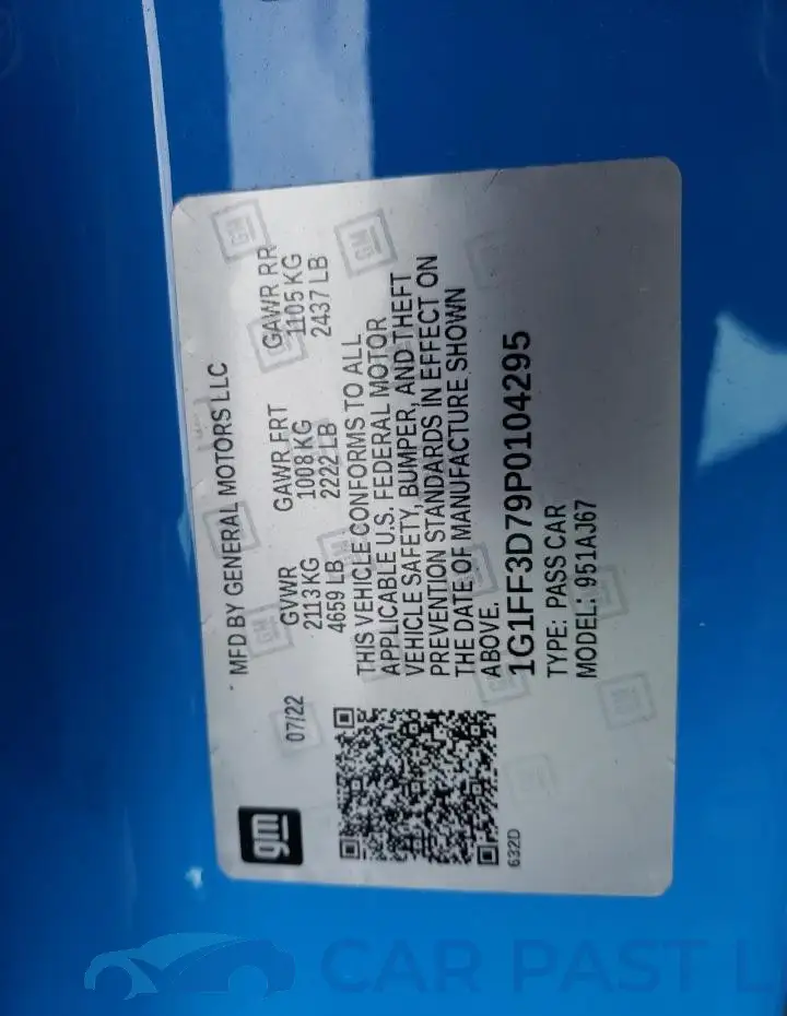1G1FF3D79P0104295# 13