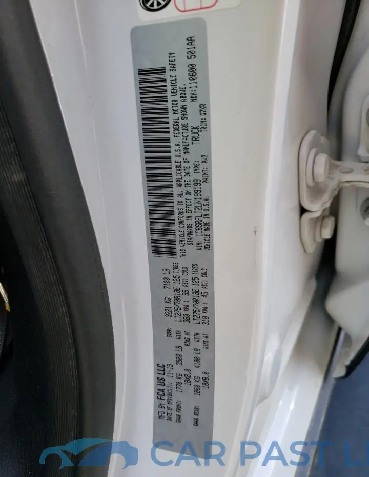 1C6SRFLT2LN199199# 12