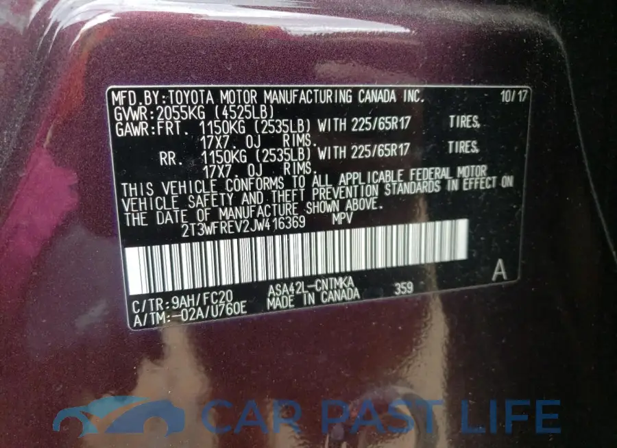 2T3WFREV2JW416369# 13
