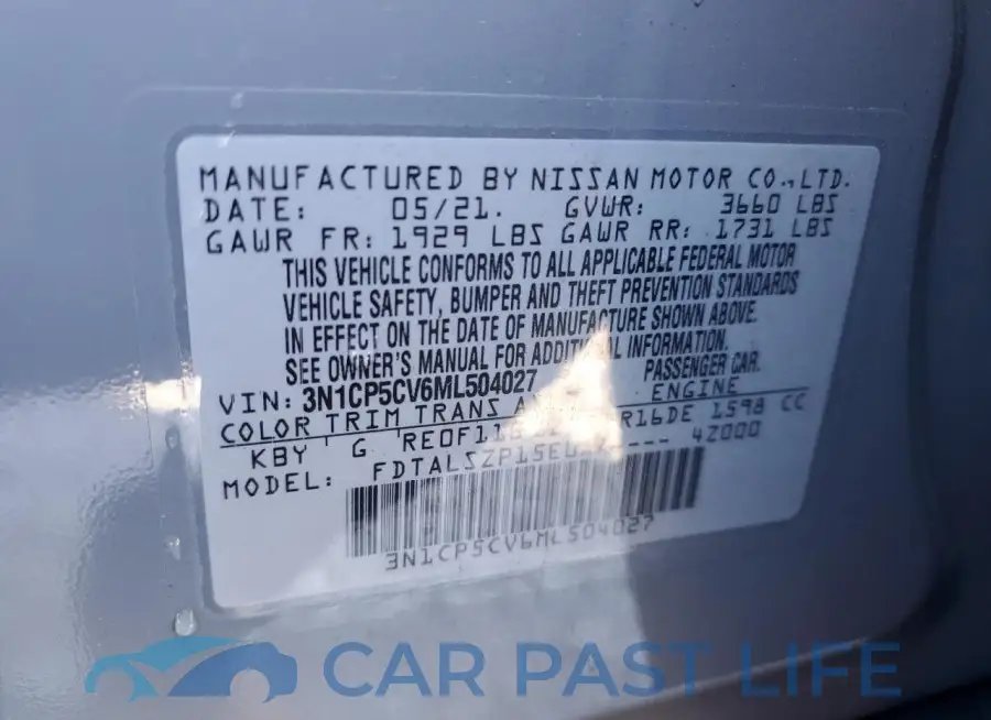 3N1CP5CV6ML504027# 12