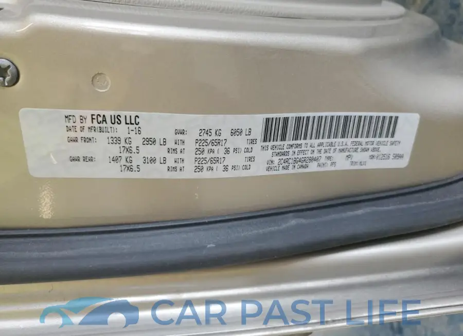 2C4RC1BG4GR280407# 12