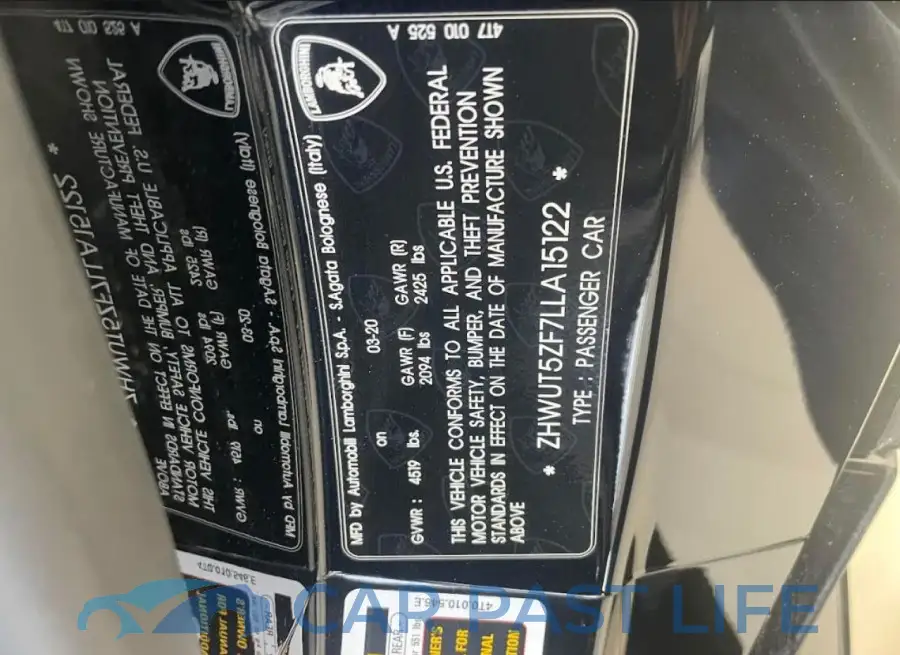 ZHWUT5ZF7LLA15122# 11