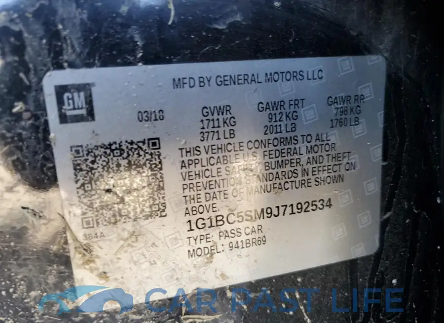 1G1BC5SM9J7192534# 12