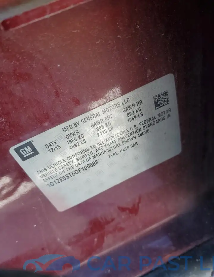 1G1ZE5ST6GF190688# 12