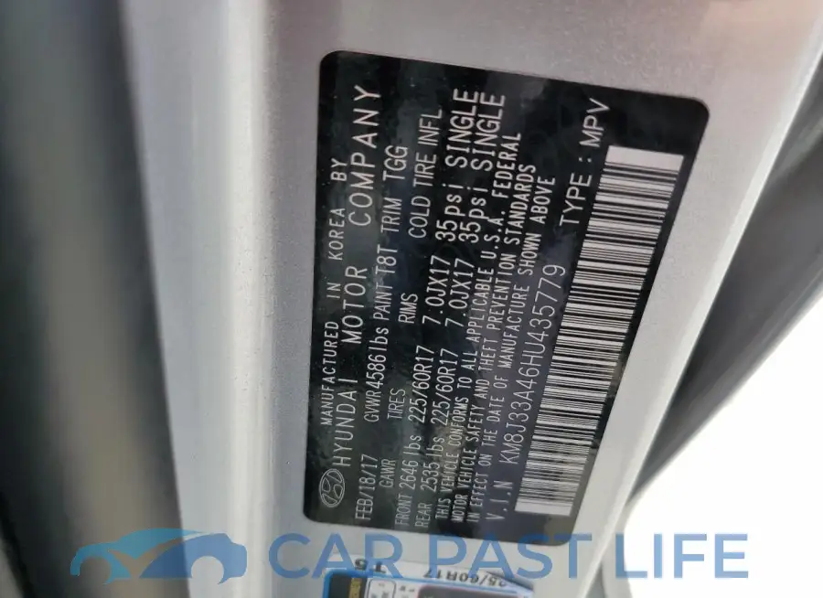 KM8J33A46HU435779# 12