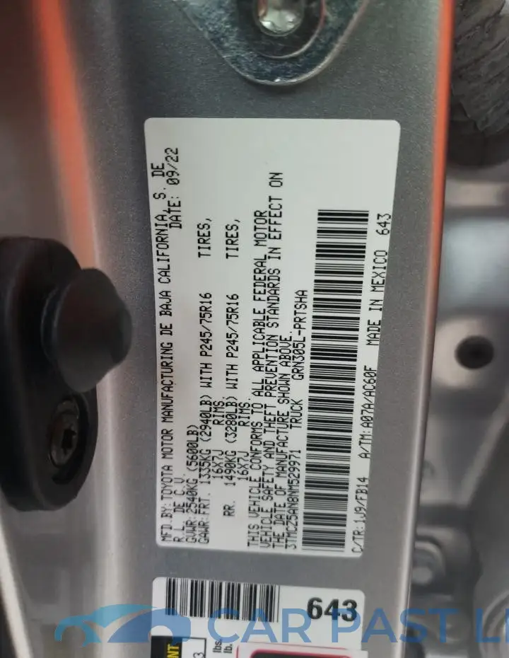 3TMCZ5AN8NM529971# 12