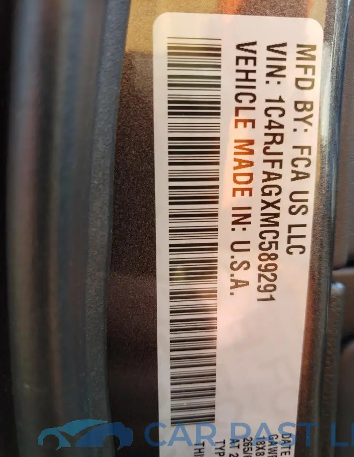 1C4RJFAGXMC589291# 13