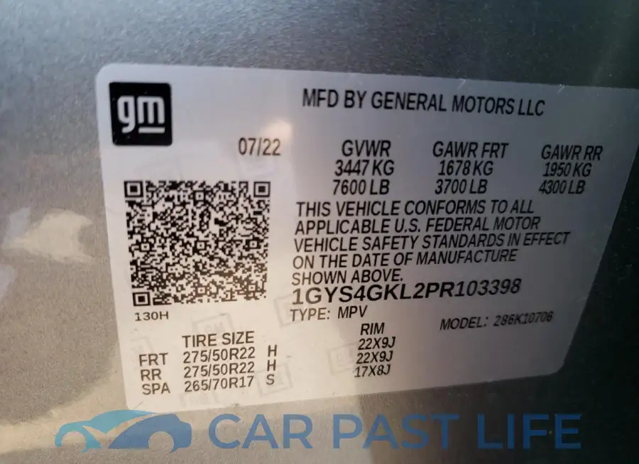 1GYS4GKL2PR103398# 13