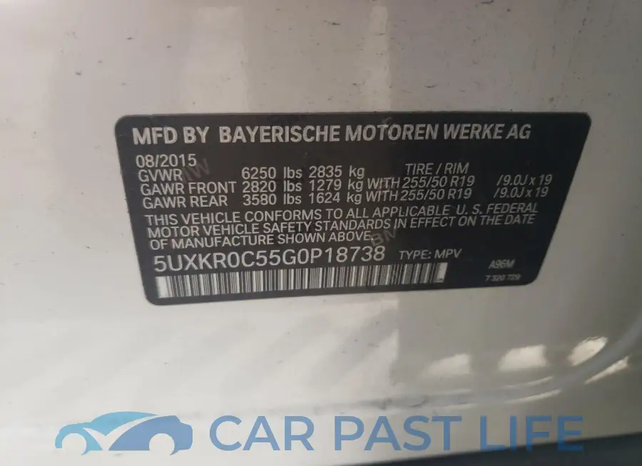 5UXKR0C55G0P18738# 13
