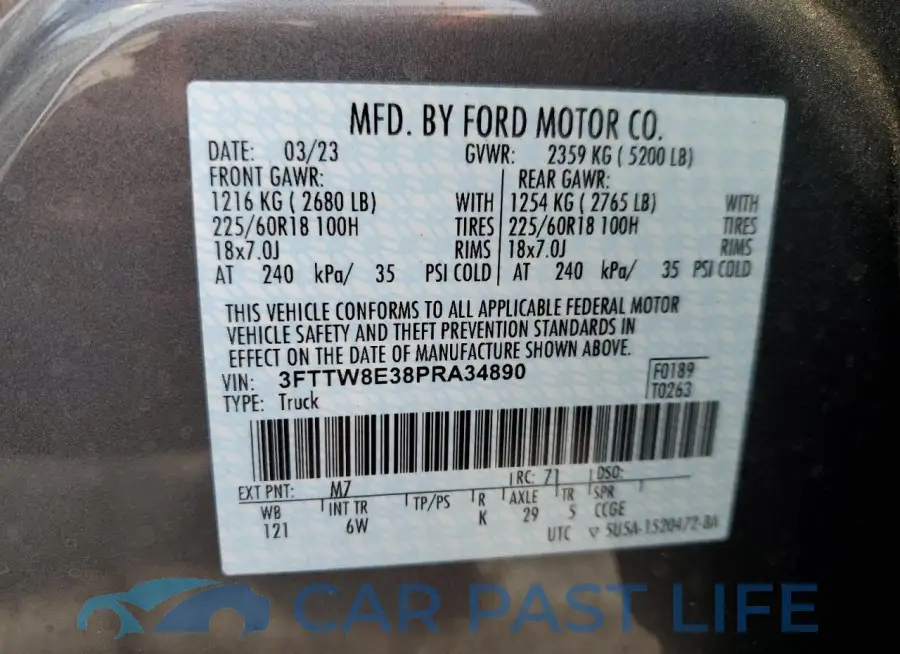 3FTTW8E38PRA34890# 13