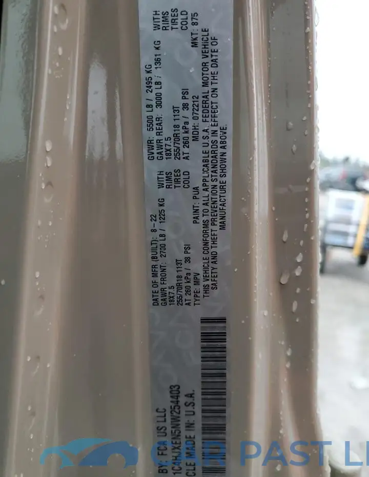 1C4HJXEN5NW254403# 13