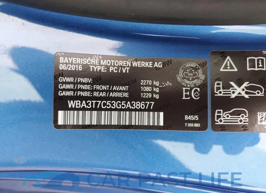 WBA3T7C53G5A38677# 13