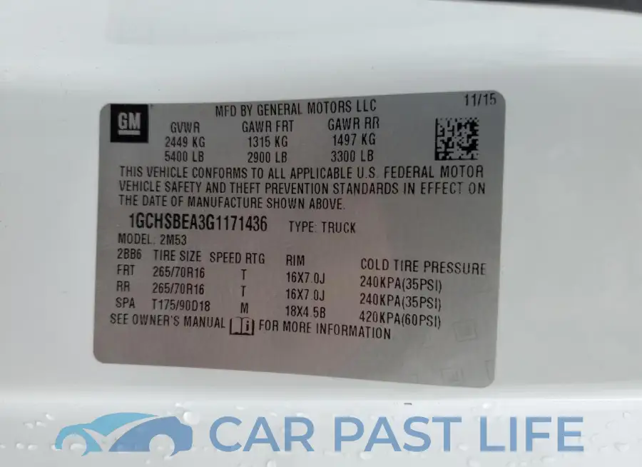 1GCHSBEA3G1171436# 13