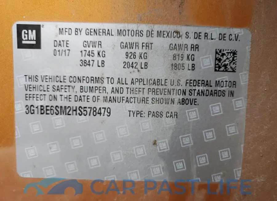 3G1BE6SM2HS578479# 12