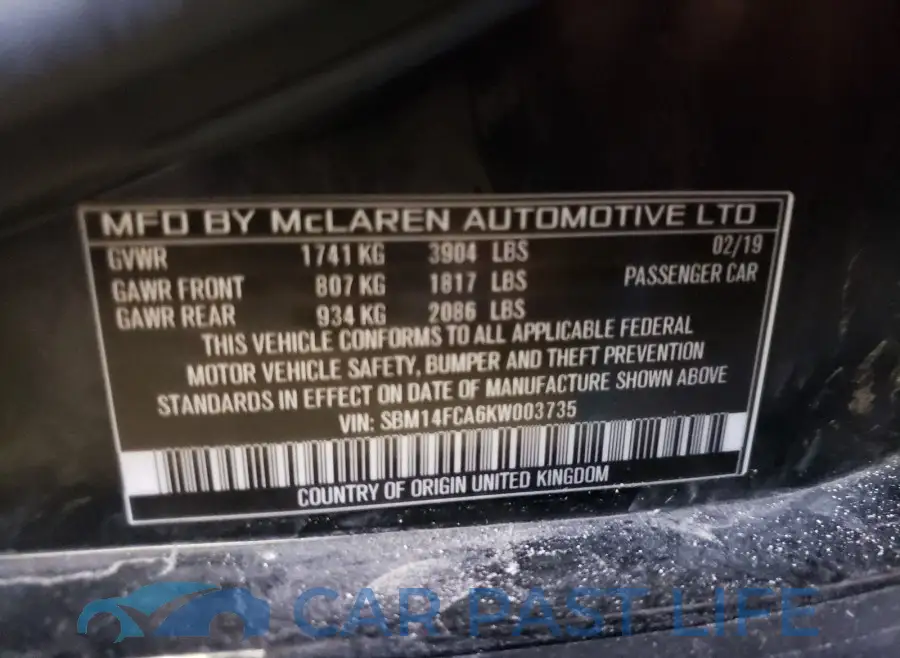 SBM14FCA6KW003735# 10