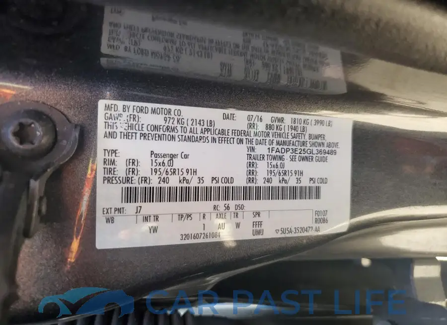 1FADP3E25GL369489# 12