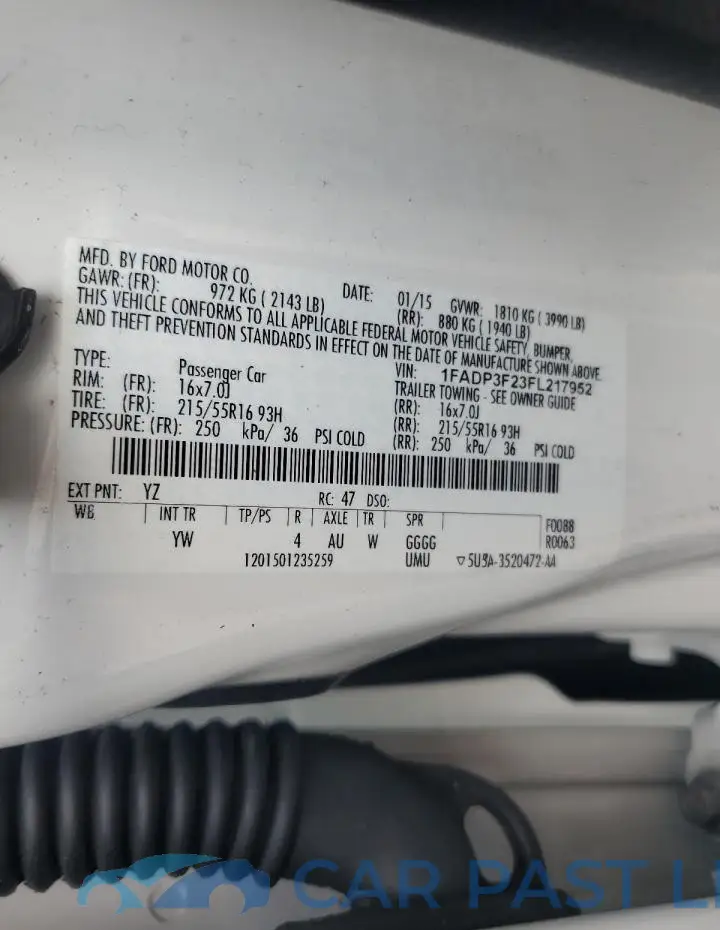 1FADP3F23FL217952# 12