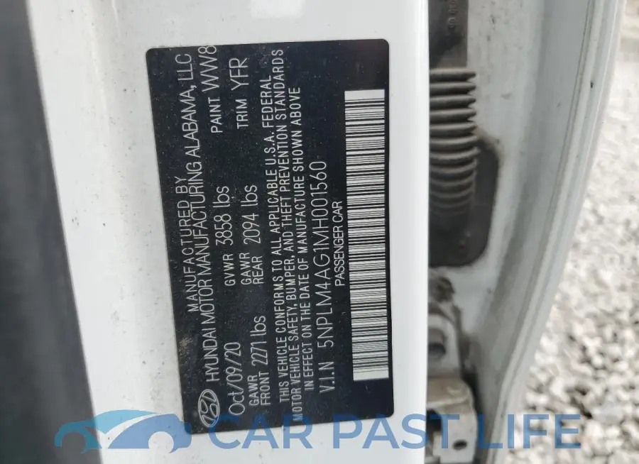 5NPLM4AG1MH001560# 12