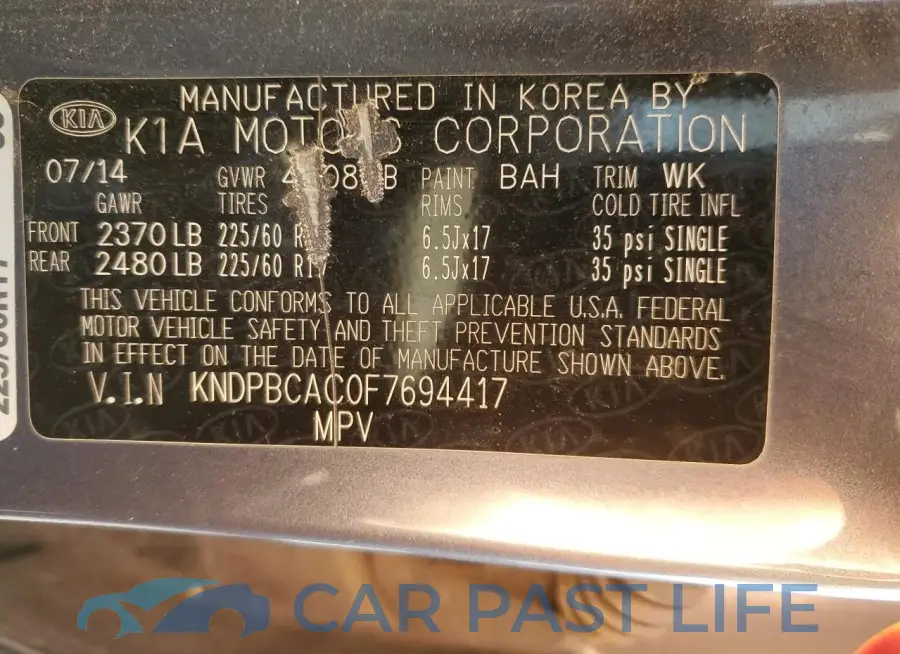 KNDPBCAC0F7694417# 12