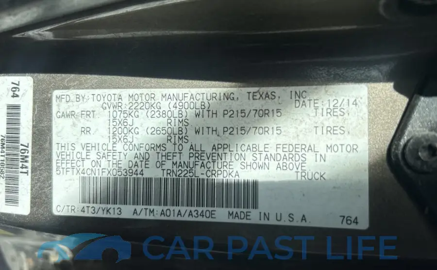 5TFTX4CN1FX053944# 10