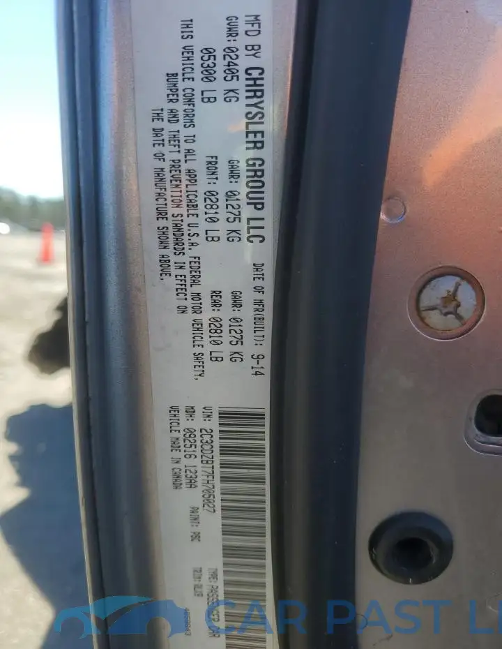 2C3CDZBT7FH705027# 13