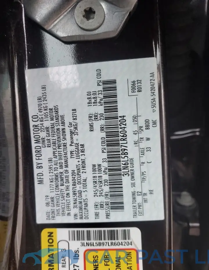 3LN6L5B97LR604204# 12