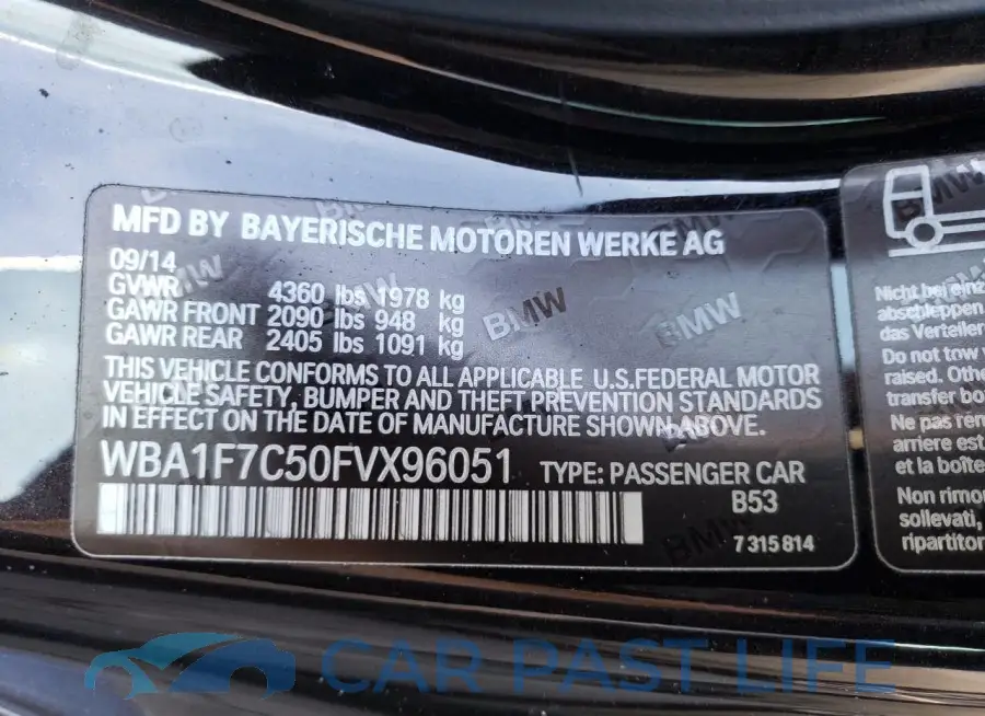 WBA1F7C50FVX96051# 12