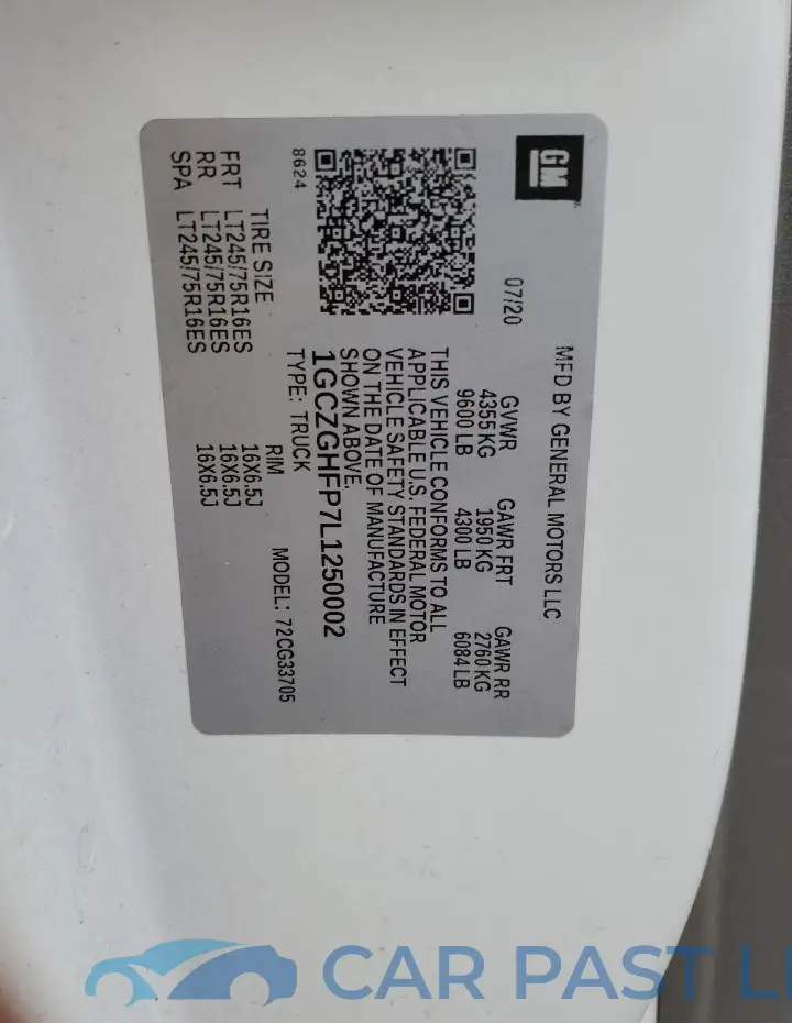 1GCZGHFP7L1250002# 13