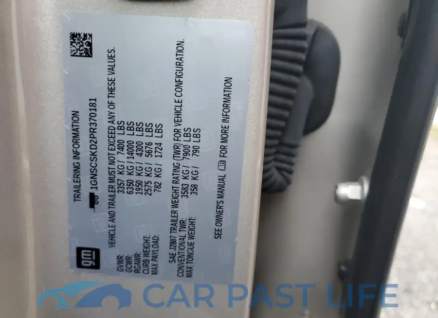 1GNSCSKD2PR370181# 13