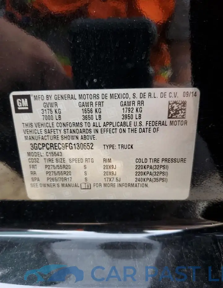 3GCPCREC9FG130652# 13