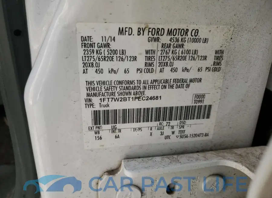 1FT7W2BT1FEC24681# 12