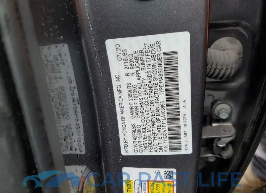 1HGCV1F11LA103996# 13