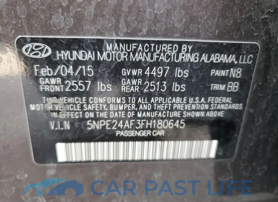 5NPE24AF3FH180645# 12