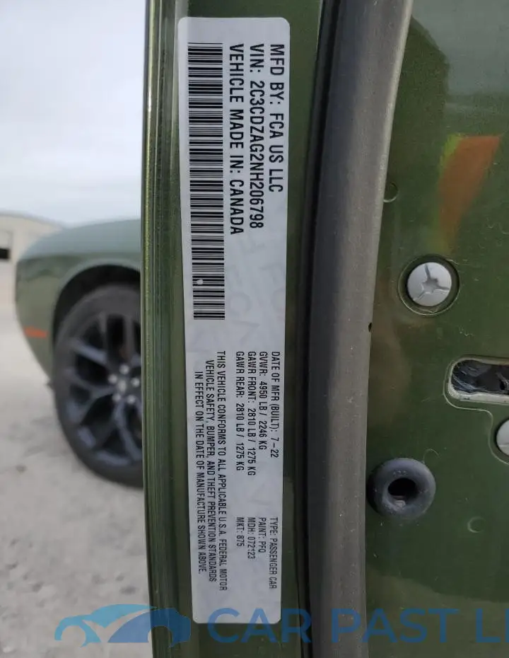 2C3CDZAG2NH206798# 12