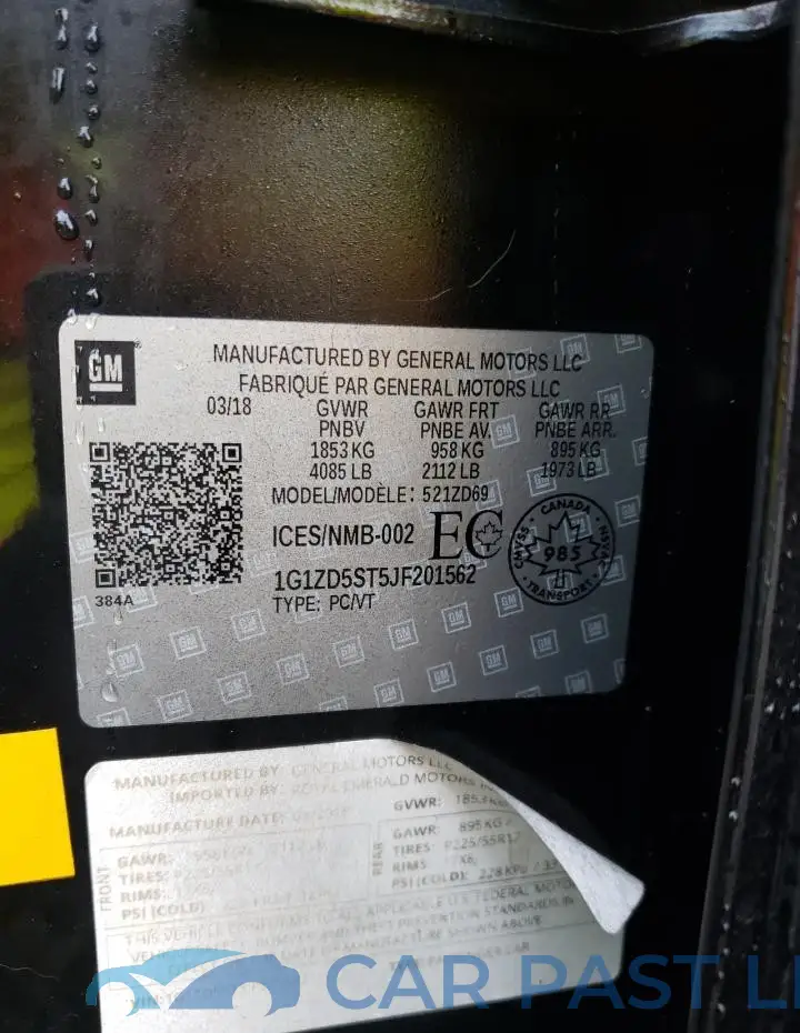 1G1ZD5ST5JF201562# 12