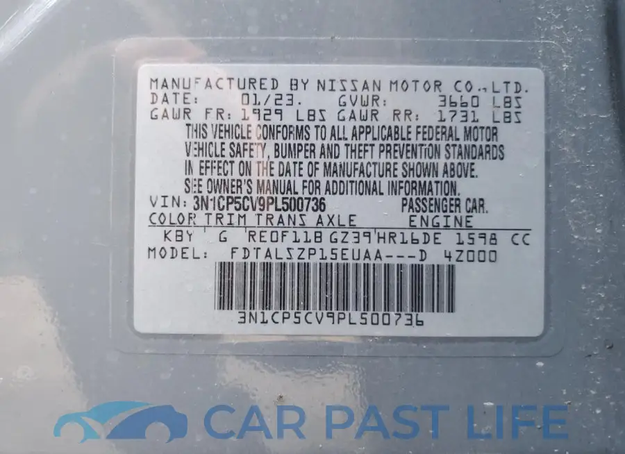 3N1CP5CV9PL500736# 14
