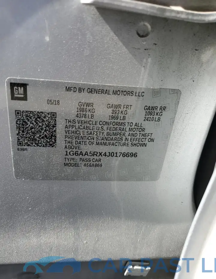 1G6AA5RX4J0176696# 12