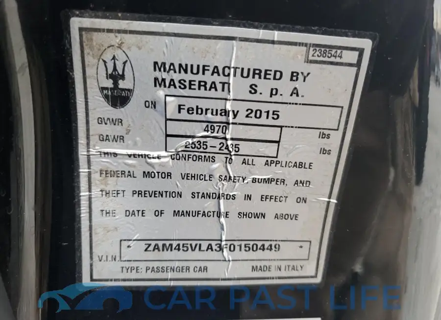 ZAM45VLA3F0150449# 12