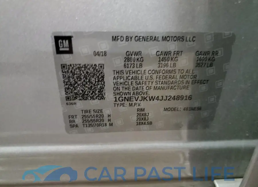 1GNEVJKW4JJ248916# 13