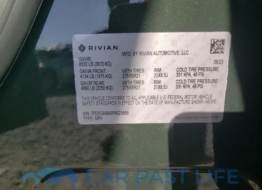 7PDSGABA6PN023689# 13