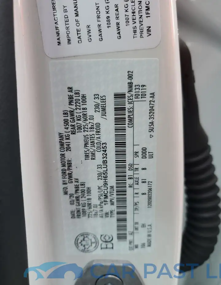 1FMCU9H65LUB32453# 13